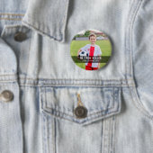 Personalisierter Name und Foto-Fußballsport-Button Button (Beispiel)