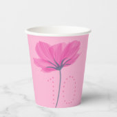 Personalisierter Name und Foto Rosa Bläschen Gebur Pappbecher (Vorderseite)