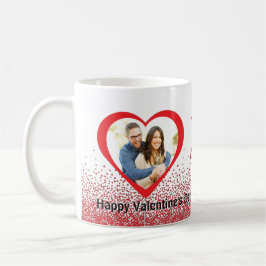 Personalisierter Name und Foto Valentine Kaffeetasse