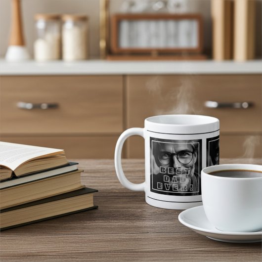 Personalisierter Name und Foto Vatertag Kaffeetasse