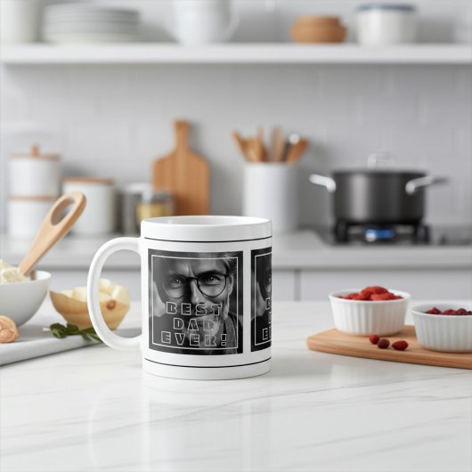 Personalisierter Name und Foto Vatertag Kaffeetasse