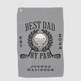 Personalisierter Name und Jahr Bester Vater nach P Golfhandtuch
