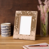 Personalisierter Name und Jahr Romantische Herzen Geätzte Rahmen (Links)