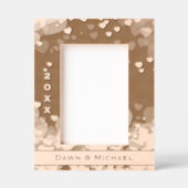 Personalisierter Name und Jahr Romantische Herzen Geätzte Rahmen (Vorderseite)