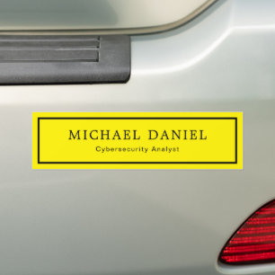 Personalisierter Name und Jobtitel individuell Autoaufkleber