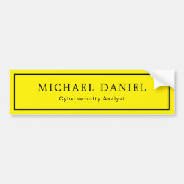 Personalisierter Name und Jobtitel individuell Autoaufkleber