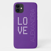 Personalisierter Name und Liebe Trendy Schriftart  Case-Mate iPhone Hülle (Rückseite)