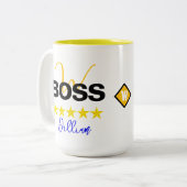 Personalisierter Name und Monogramm | Benutzerdefi Zweifarbige Tasse (Vorderseite Links)