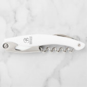 Personalisierter Name und Monogramm der Brautjungf Kellnermesser (Vorderseite)