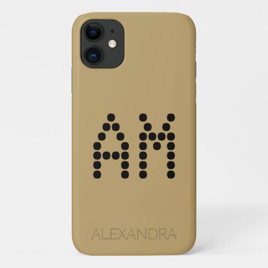 Personalisierter Name und Monogramm-Smart-Schrifta Case-Mate iPhone Hülle (Rückseite)