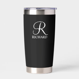 Personalisierter Name und Monogramm Thermobecher
