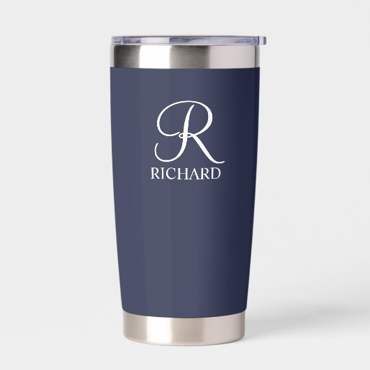 Personalisierter Name und Monogramm Thermobecher (Links)