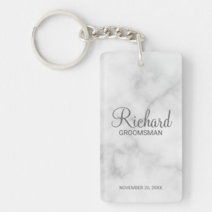 Personalisierter Name und Monogramm-Trauzeuge aus Schlüsselanhänger