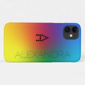 Personalisierter Name und Monogramm Trendy Schrift Case-Mate iPhone Hülle (Rückseite (Horizontal))