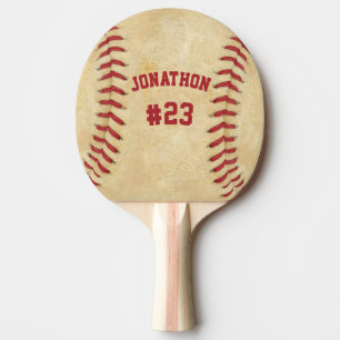 Personalisierter Name und Nummer Baseball auf beid Tischtennis Schläger