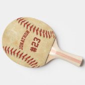 Personalisierter Name und Nummer Baseball Tischtennis Schläger (Seitenansicht)