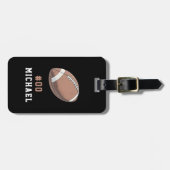 Personalisierter Name und Nummer des American Foot Gepäckanhänger (Vorderseite horizontal)