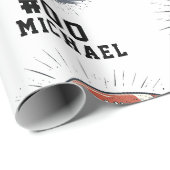 Personalisierter Name und Nummer des American Foot Geschenkpapier (Rolleneckpunkt)