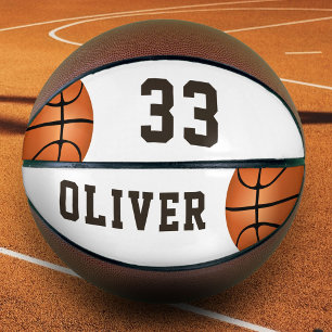 Personalisierter Name und Nummer des Basketballspi Basketball