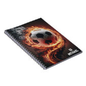 Personalisierter Name und Nummer des Fußballballs Notizblock (Rechte Seite)