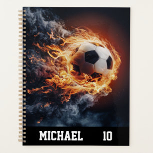 Personalisierter Name und Nummer des Fußballballs Planer