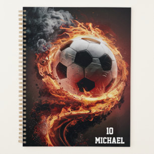 Personalisierter Name und Nummer des Fußballballs Planer
