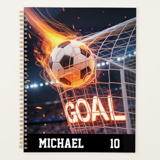 Personalisierter Name und Nummer des Fußballballs Planer (Vorderseite)