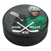 Personalisierter Name und Nummer des vollständigen Eishockey Puck (3/4)