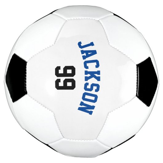 Personalisierter Name und Nummer Minimalistisch Fußball (Gedreht)