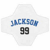 Personalisierter Name und Nummer Minimalistisch Fußball (Flach)