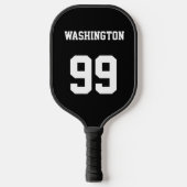 Personalisierter Name und Nummer Pickleball Schläger (Vorderseite)