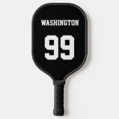 Personalisierter Name und Nummer Pickleball Schläger (Rückseite)