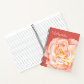 Personalisierter Name und Rose Notizblock (Innenseite)