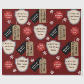 Personalisierter Name und Standort Offiziell Santa Geschenkpapier (Flach)
