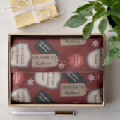 Personalisierter Name und Standort Offiziell Santa Seidenpapier (Geschenk)