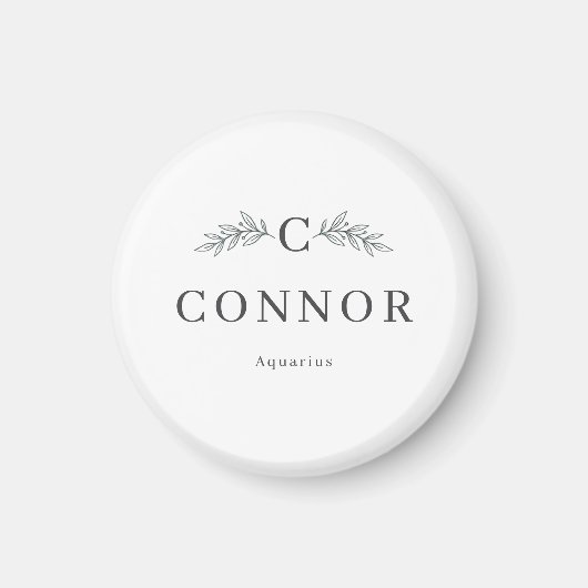 Personalisierter Name und Sternzeichen-Magnet Magnet (Vorne)