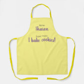 Personalisierter Name und Super-Power blassgelb Schürze (Vorderseite)