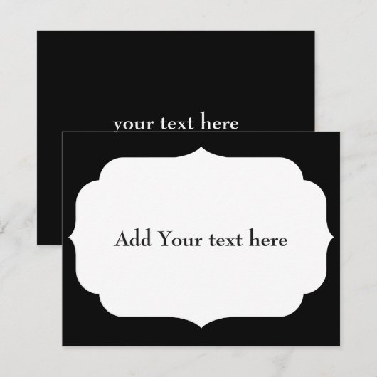 PERSONALISIERTER NAME UND TEXT  RSVP KARTE (Vorne/Hinten)