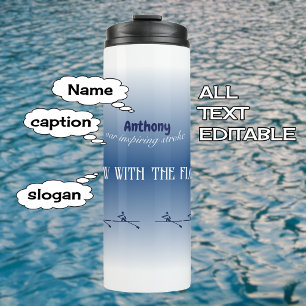 Personalisierter Name und Textreihenfolge Thermosbecher