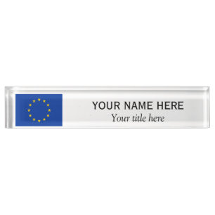 Personalisierter Name und Titel Europäische Gewer Namensplakette