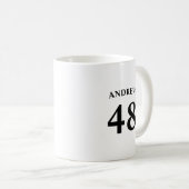 Personalisierter Name und Trikotnummer  Kaffeetasse (VorderseiteRechts)