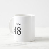 Personalisierter Name und Trikotnummer  Kaffeetasse (Vorderseite Links)