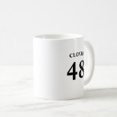 Personalisierter Name und Trikotnummer Kaffeetasse (VorderseiteRechts)