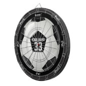 Personalisierter Name und Zahl des Dartscheibe (Vorderseite rechts)