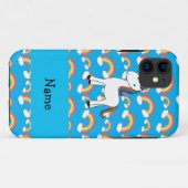 Personalisierter Name unicorblau Case-Mate iPhone Hülle (Rückseite (Horizontal))