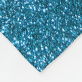 Personalisierter Name unicorblau Glitzer Fleecedecke (Ecke)