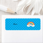 Personalisierter Name unicorn blaue Polka Punkte (Insitu)