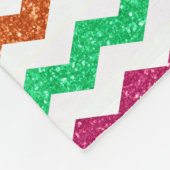 Personalisierter Name Unicorn Glitzer Regenbogensc Fleecedecke (Ecke)
