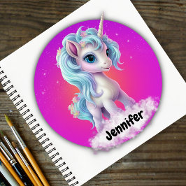Personalisierter Name Unicorn Notizblock