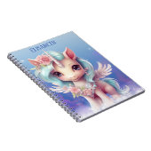 Personalisierter Name Unicorn Notizblock (Rechte Seite)